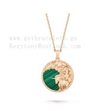 Collana lunga Van Cleef Arpels Zodiaque Virginis Oro rosa Malachite