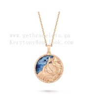 Van Cleef Arpels Zodiaque long necklace Piscium  Rose Gold Sodalite