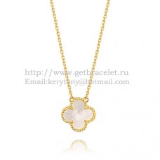 Van cleef arpels Alhambra Ciondolo Oro giallo Bianco Madreperla 15 mm